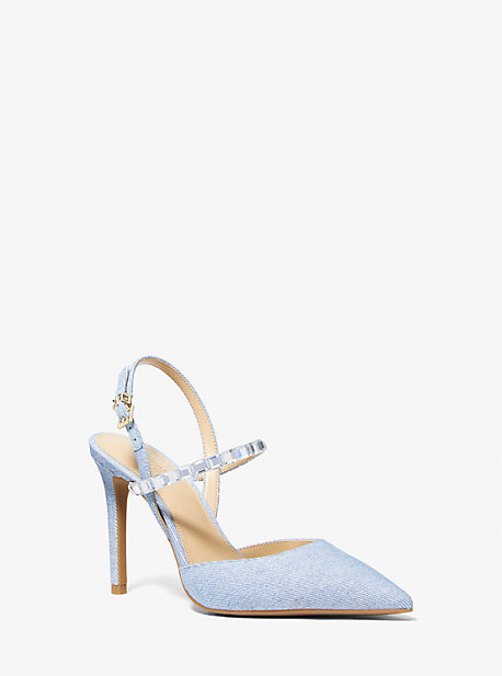 MK Pumps Ava Flex Aus Denim Mit Verzierung - Blau - Michael Kors von MICHAEL Michael Kors