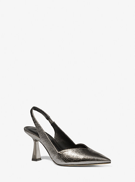 MK Pumps Chelsea In Metallic-Krakelee-Optik - Grau - Michael Kors von MICHAEL Michael Kors