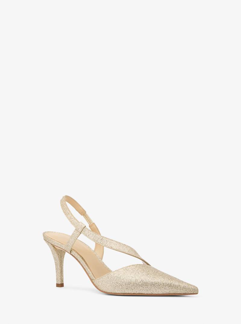 MK Pumps Jaida Aus Leder Mit Glitzer - Goldton - Michael Kors von MICHAEL Michael Kors