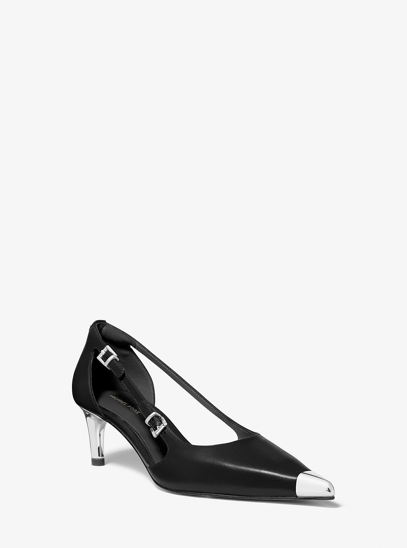 MK Pumps Kasia Aus Leder Mit Kitten Heel - Schwarz - Michael Kors von MICHAEL Michael Kors