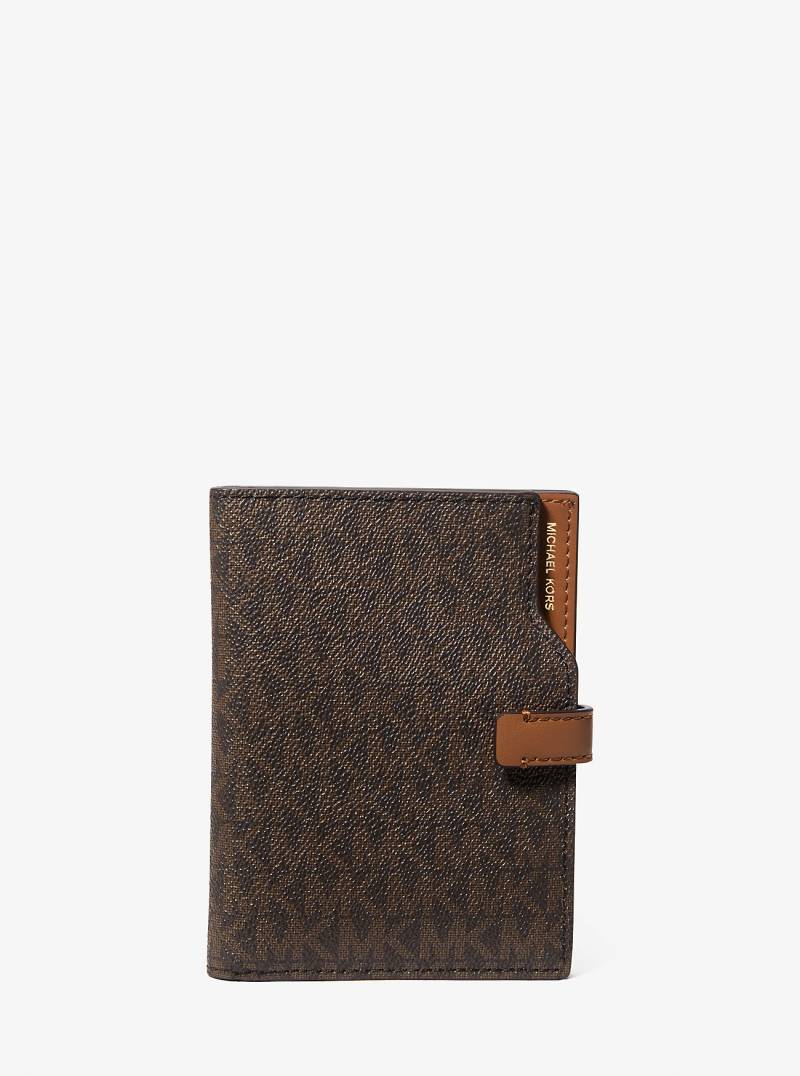 MK Reisebrieftasche Jet Set Mit Signature-Logomuster - Braun - Michael Kors von MICHAEL Michael Kors