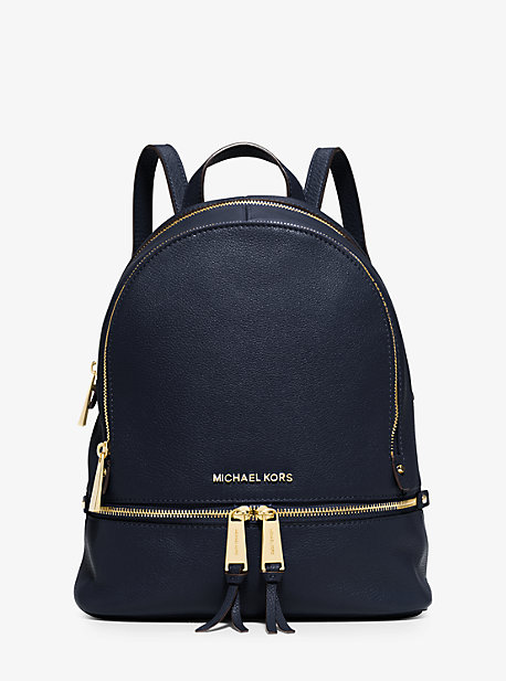 MK Rucksack Rhea Medium Aus Leder - Blau - Michael Kors von MICHAEL Michael Kors