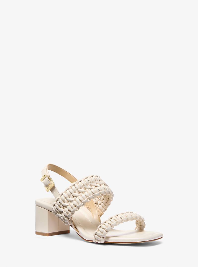 MK Sandale Audrina In Weboptik Mit Blockabsatz - Natur - Michael Kors von MICHAEL Michael Kors