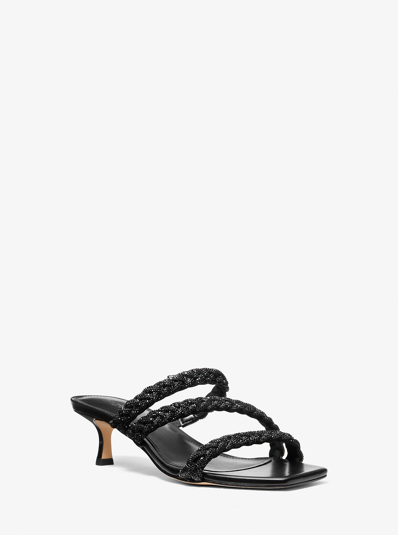 MK Sandale Celia Mit Verzierung Und Kitten-Heel-Absatz - Schwarz - Michael Kors MK Sandale Celia Mit Verzierung Und Kitten-Heel-Absatz - Schwarz - Michael Kors von MICHAEL Michael Kors