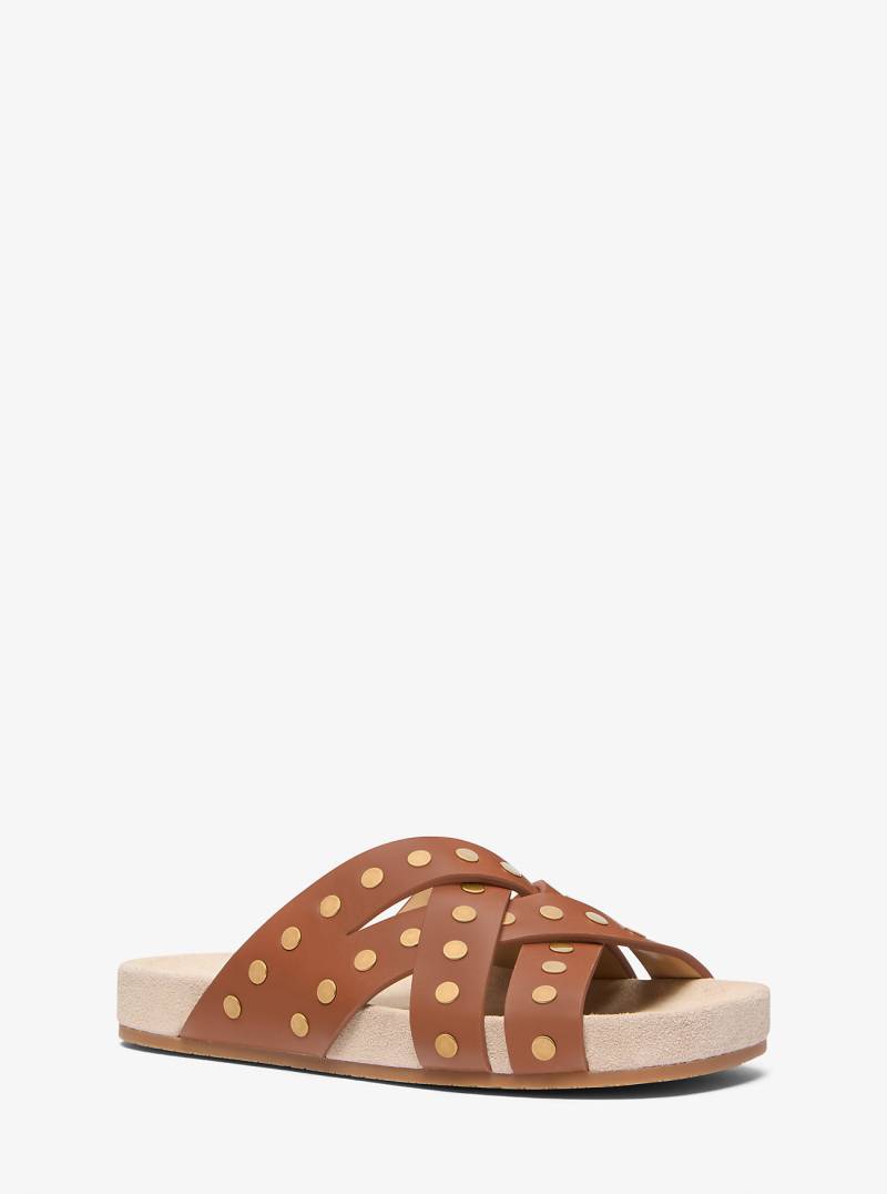 MK Sandale Irene Aus Leder Mit Nieten - Braun - Michael Kors von MICHAEL Michael Kors