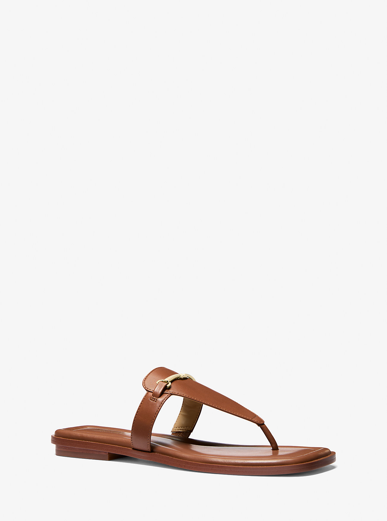 MK Sandale Lena Aus Leder Mit T-Riemen - Braun - Michael Kors MK Sandale Lena Aus Leder Mit T-Riemen - Braun - Michael Kors von MICHAEL Michael Kors