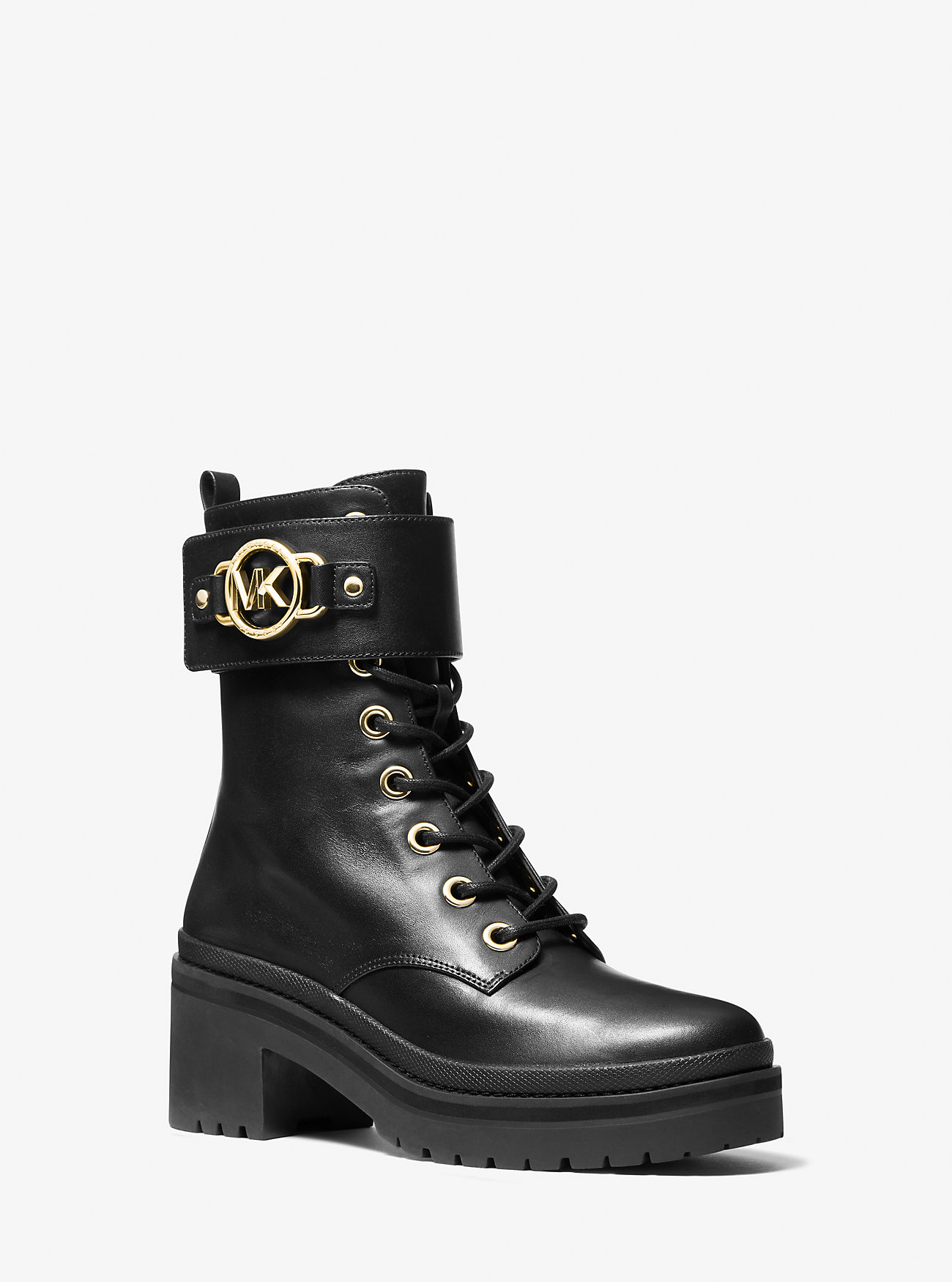 MK Schnürstiefel Rory Aus Leder - Schwarz - Michael Kors von MICHAEL Michael Kors
