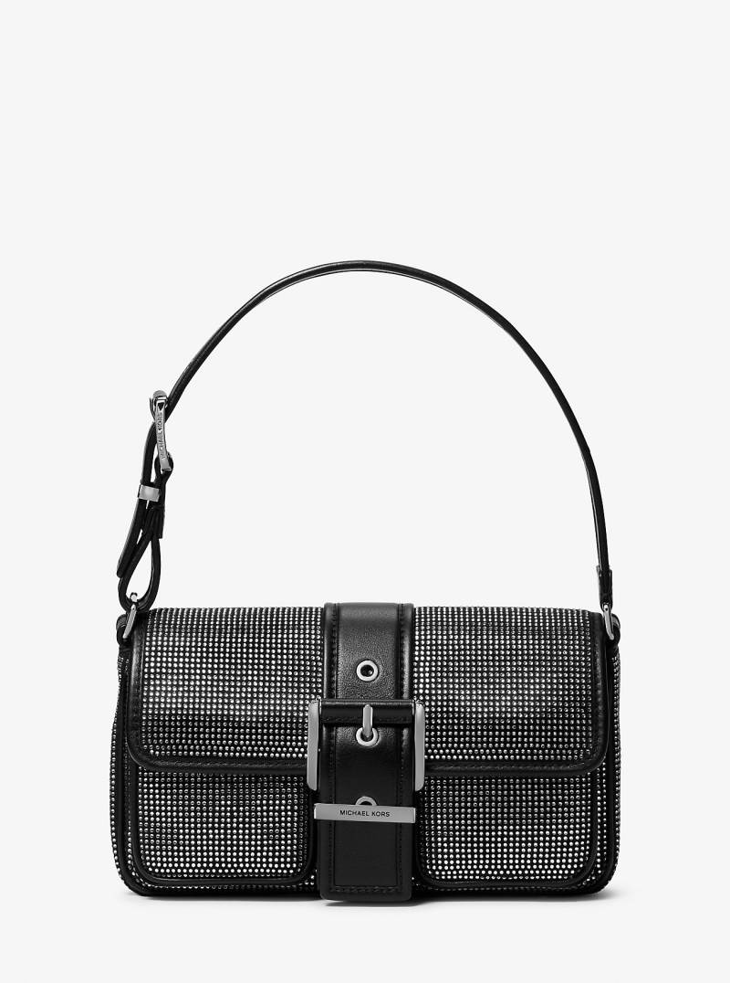 MK Schultertasche Colby Medium Aus Wildleder Mit Verzierung - Schwarz - Michael Kors MK Schultertasche Colby Medium Aus Wildleder Mit Verzierung - Schwarz - Michael Kors von MICHAEL Michael Kors