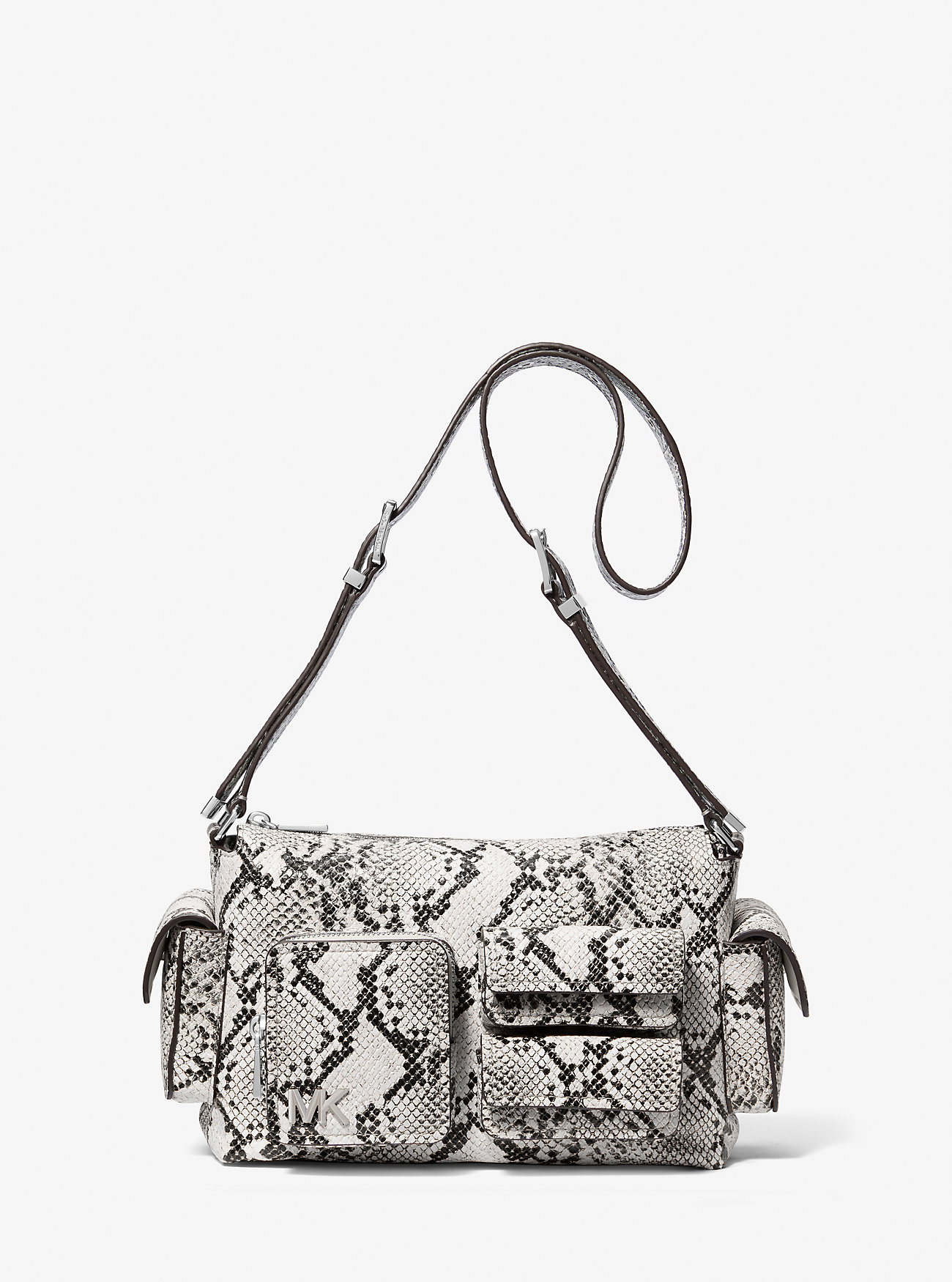 MK Schultertasche Dakota Medium Aus Leder Mit Schlangenprägung - Grau - Michael Kors MK Schultertasche Dakota Medium Aus Leder Mit Schlangenprägung - Grau - Michael Kors von MICHAEL Michael Kors