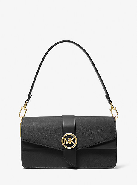 MK Schultertasche Greenwich Medium Aus Saffianleder - Schwarz - Michael Kors von MICHAEL Michael Kors