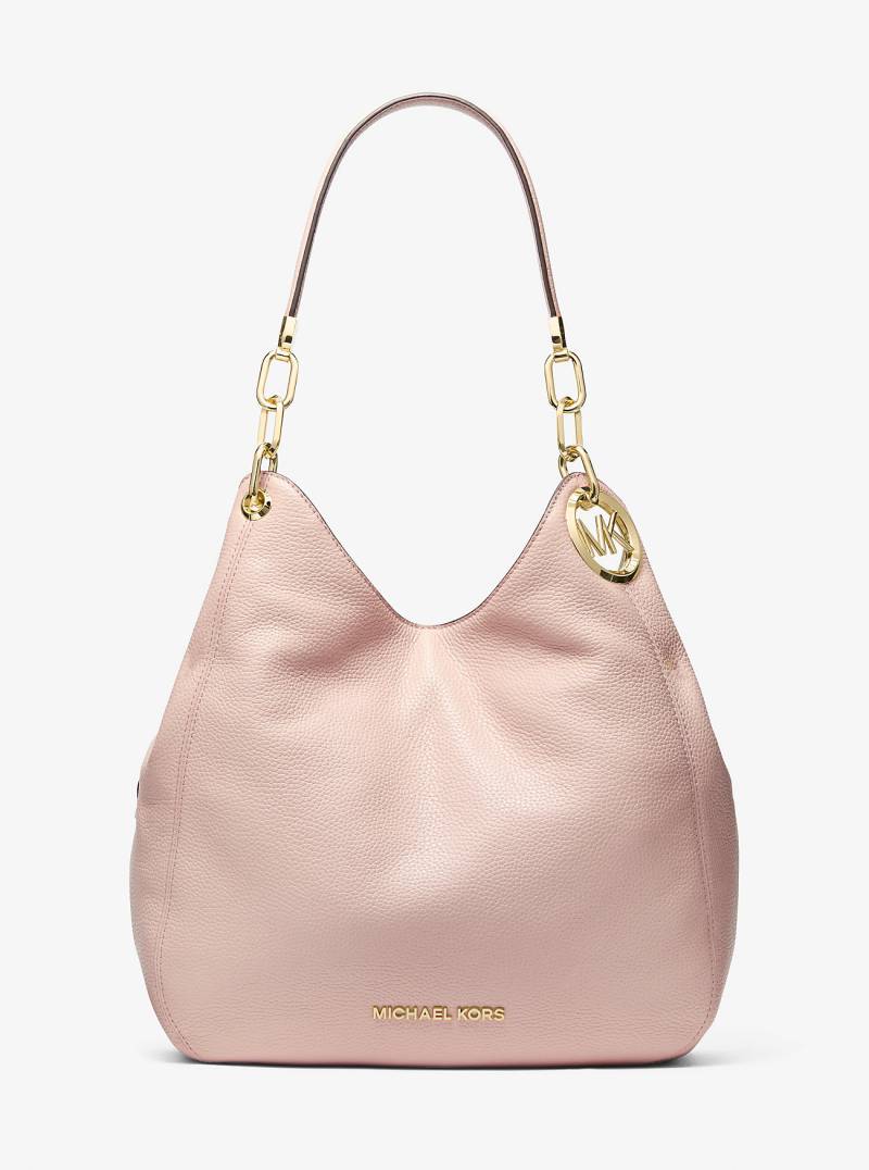 MK Schultertasche Lillie Large Aus Gekrispeltem Leder - Rosa - Michael Kors von MICHAEL Michael Kors