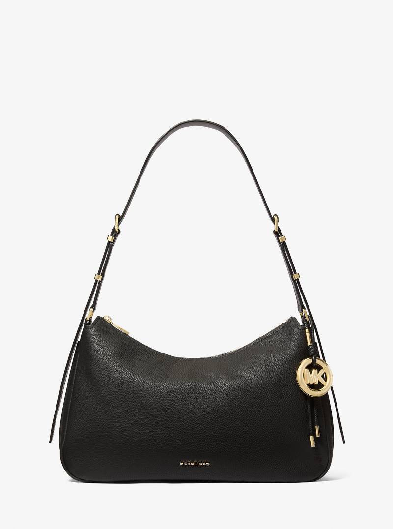 MK Schultertasche Nolita Medium Aus Gekrispeltem Leder - Schwarz - Michael Kors von MICHAEL Michael Kors
