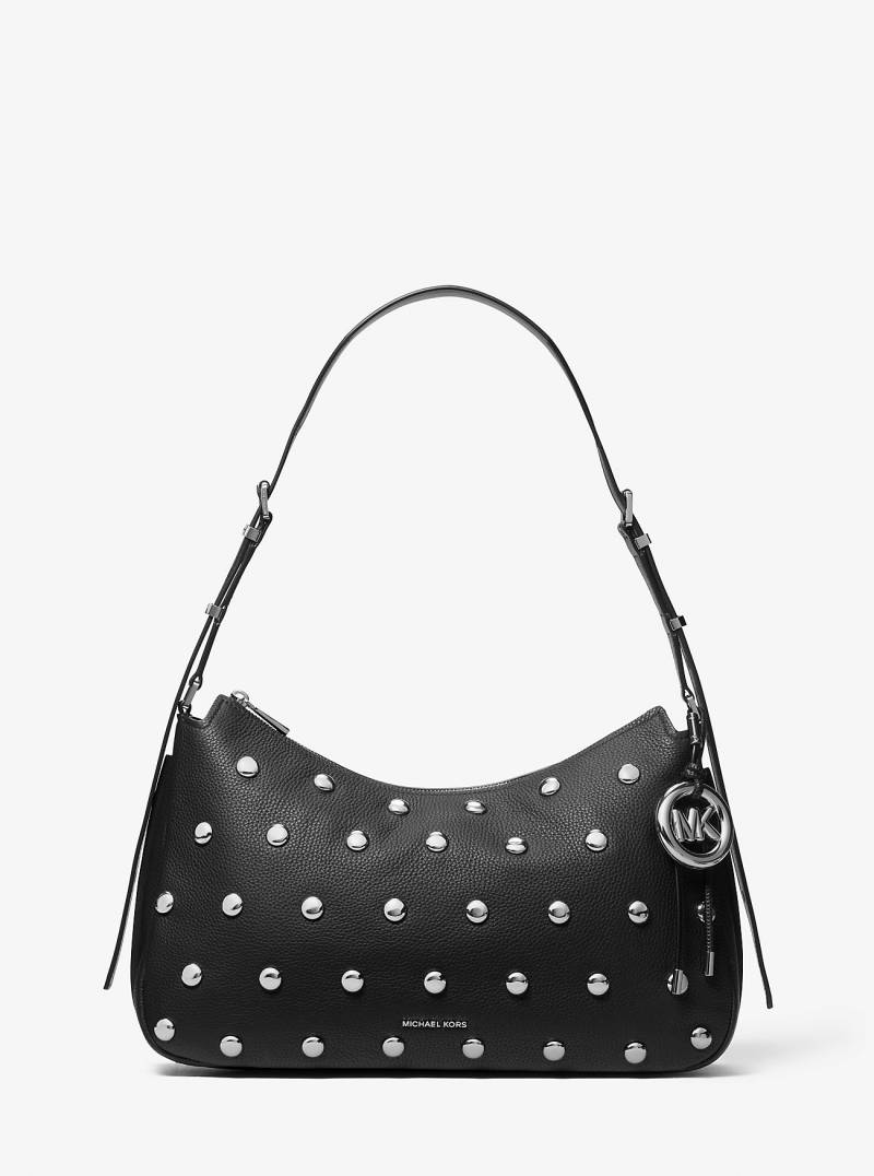 MK Schultertasche Nolita Medium Aus Leder Mit Nieten - Schwarz - Michael Kors von MICHAEL Michael Kors