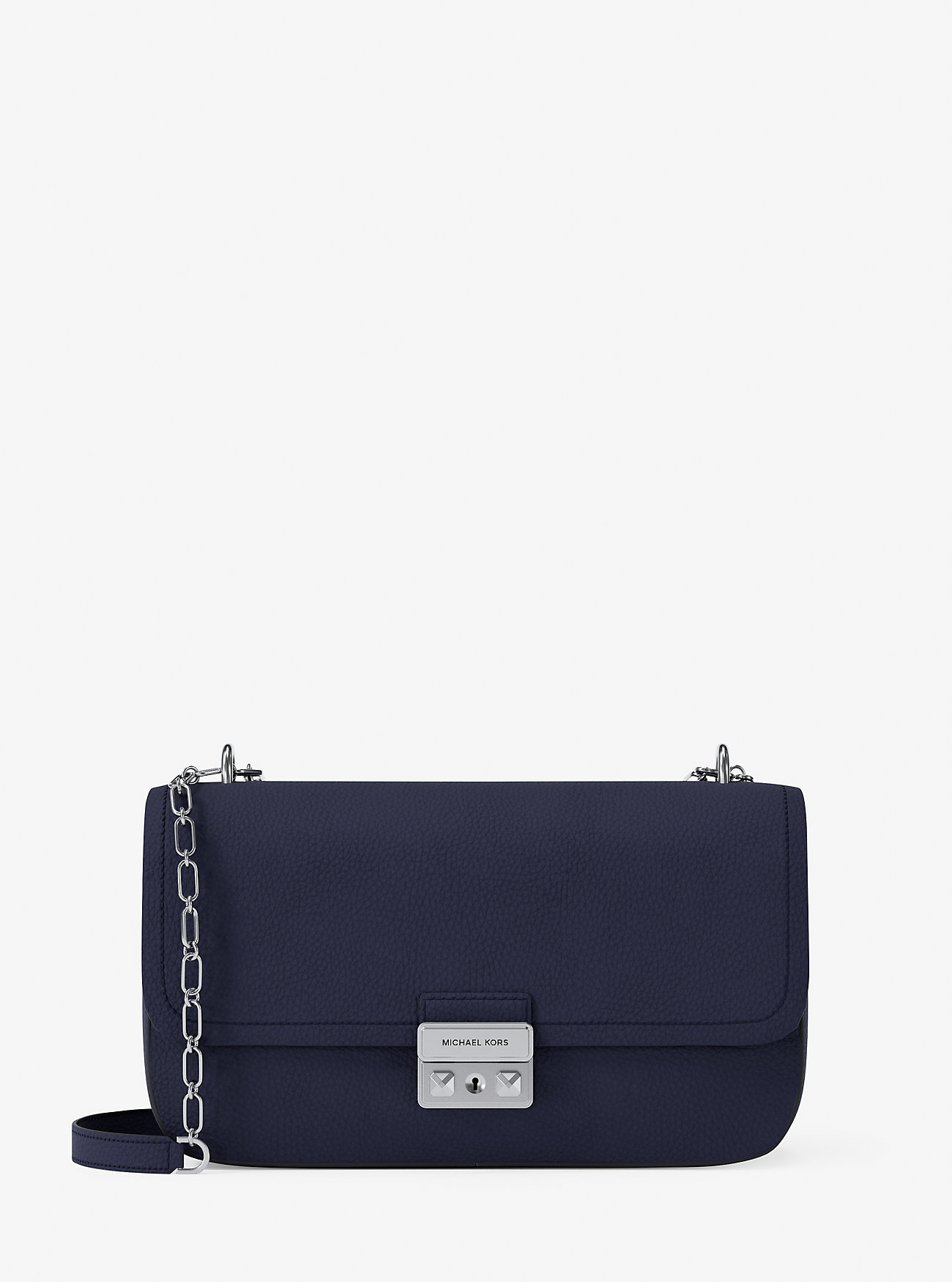 MK Schultertasche Tribeca Large Aus Gekrispeltem Leder - Blau - Michael Kors von MICHAEL Michael Kors