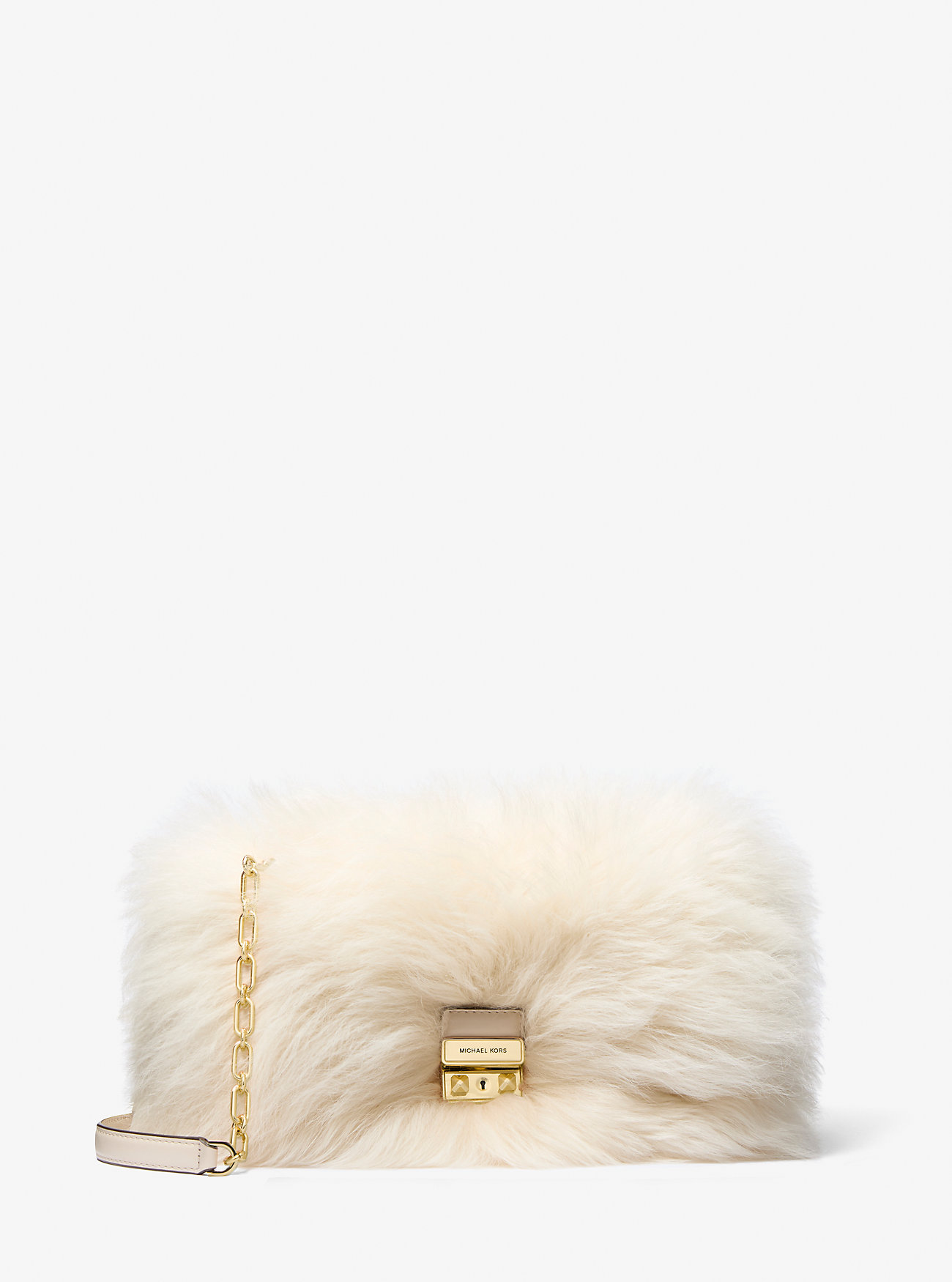 MK Schultertasche Tribeca Large Aus Lammfellimitat - Natur - Michael Kors von MICHAEL Michael Kors