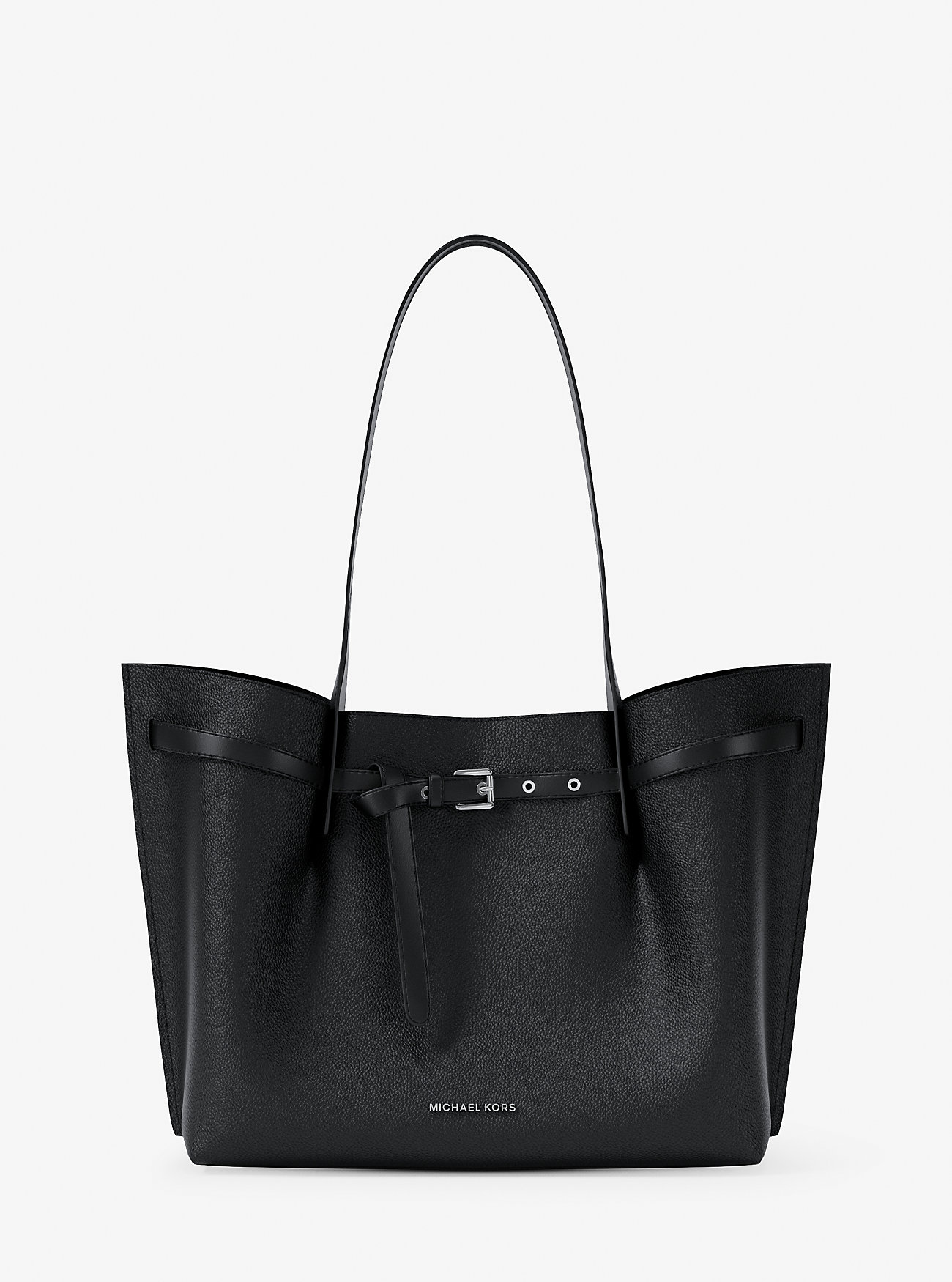 MK Shopper Emilia Large Aus Gekrispeltem Leder - Schwarz - Michael Kors von MICHAEL Michael Kors