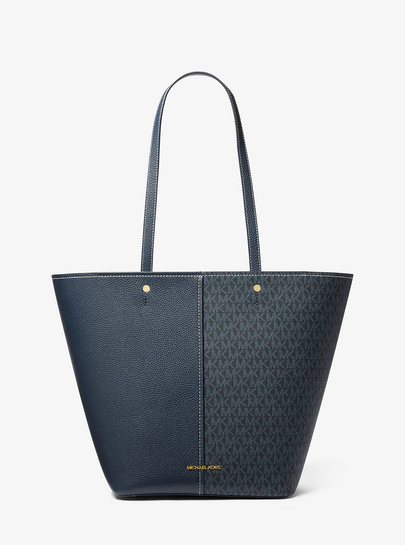 MK Shopper Flora Large Aus Signature-Logostoff Und Leder - Blau - Michael Kors MK Shopper Flora Large Aus Signature-Logostoff Und Leder - Blau - Michael Kors von MICHAEL Michael Kors