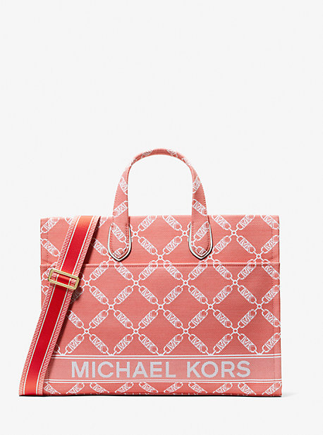 MK Shopper Gigi Large Aus Jacquard Mit Empire-Logomuster - Orange - Michael Kors von MICHAEL Michael Kors