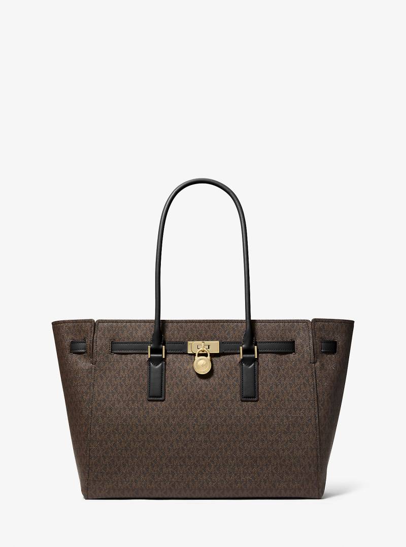 MK Shopper Hamilton Moderne Large Mit Signature-Logomuster - Braun - Michael Kors von MICHAEL Michael Kors