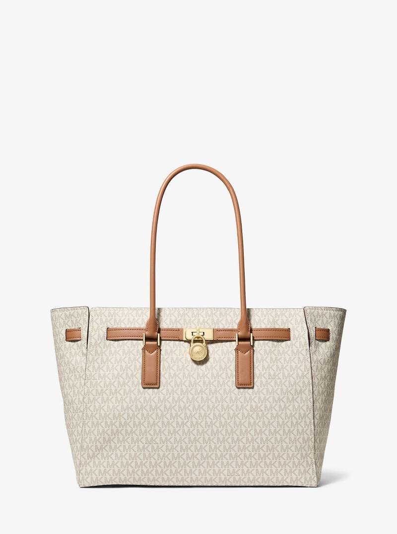 MK Shopper Hamilton Moderne Large Mit Signature-Logomuster - Natur - Michael Kors von MICHAEL Michael Kors