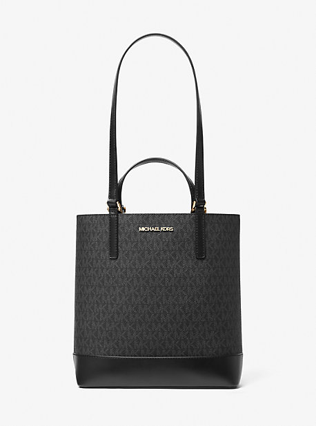 MK Shopper Kelli Small Mit Signature-Logomuster - Schwarz - Michael Kors von Michael Kors Outlet