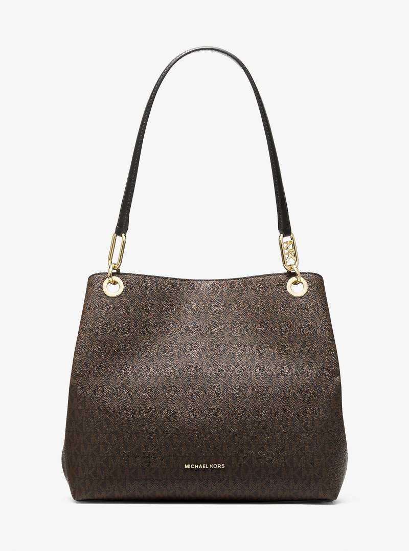MK Shopper Kensington Large Mit Signature-Logomuster - Braun - Michael Kors von MICHAEL Michael Kors