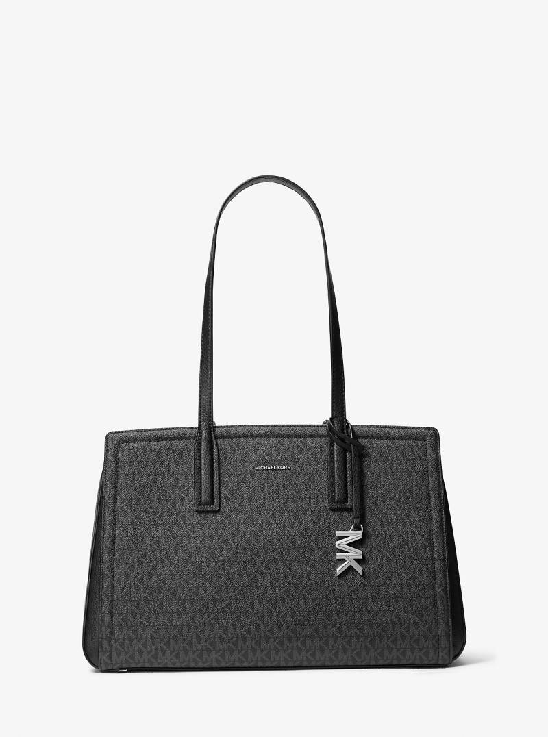 MK Shopper Laila Medium Mit Signature-Logomuster - Schwarz - Michael Kors von MICHAEL Michael Kors