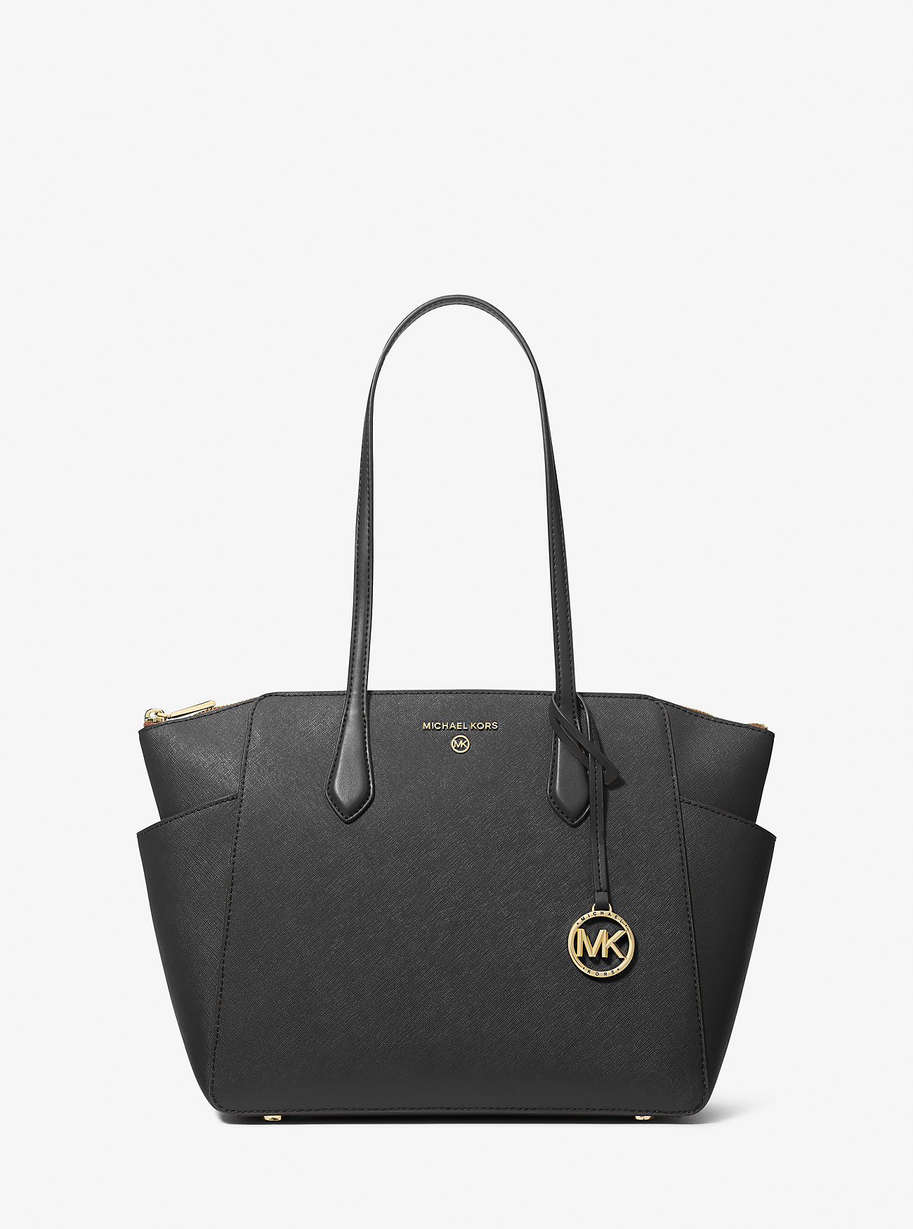 MK Shopper Marilyn Medium Aus Saffianleder - Schwarz - Michael Kors von MICHAEL Michael Kors