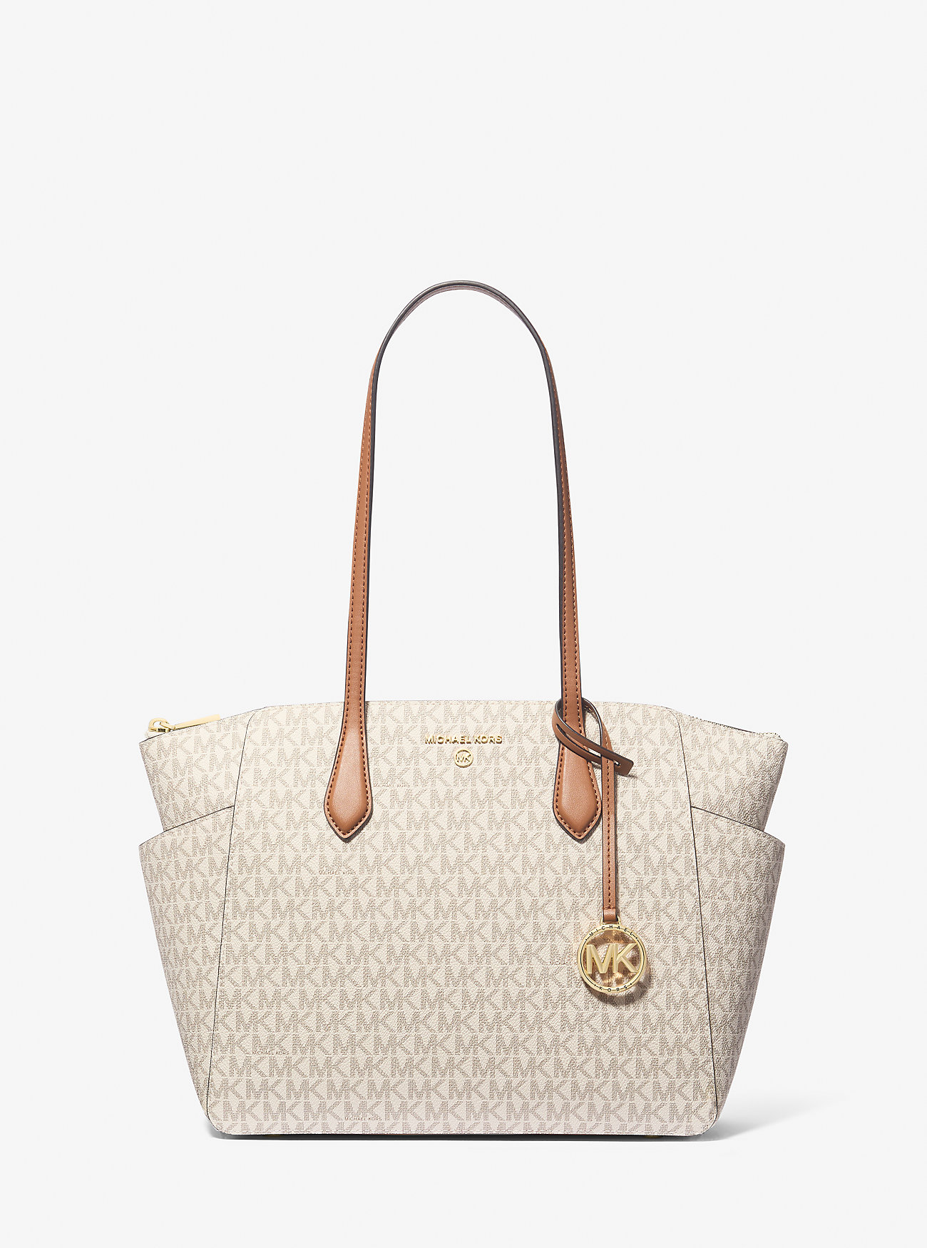 MK Shopper Marilyn Medium Mit Logo - Natur - Michael Kors von MICHAEL Michael Kors