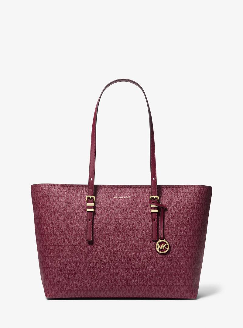 MK Shopper Quinn Large Aus Signature-Logostoff Und Leder - Lila - Michael Kors von MICHAEL Michael Kors