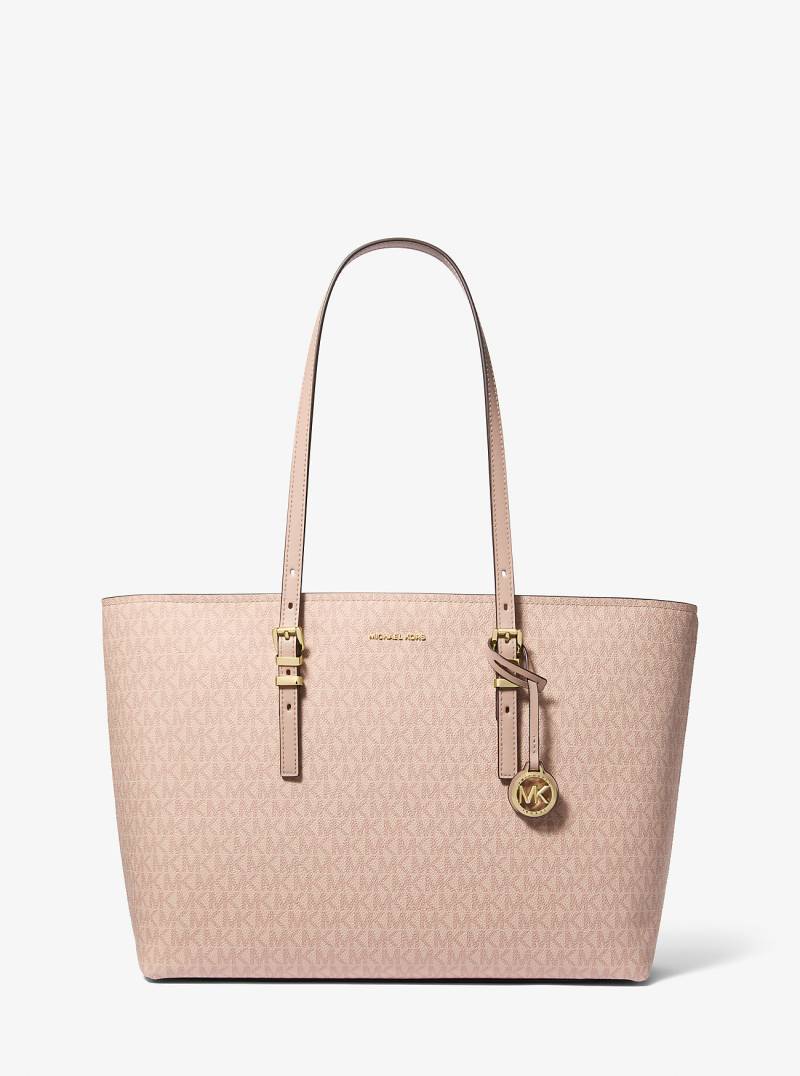 MK Shopper Quinn Large Aus Signature-Logostoff Und Leder - Rosa - Michael Kors von MICHAEL Michael Kors
