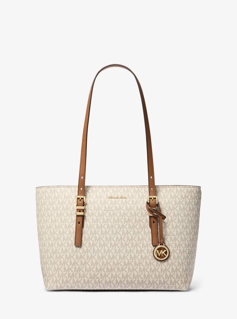 MK Shopper Quinn Medium Aus Signature-Logostoff Und Leder - Natur - Michael Kors von MICHAEL Michael Kors
