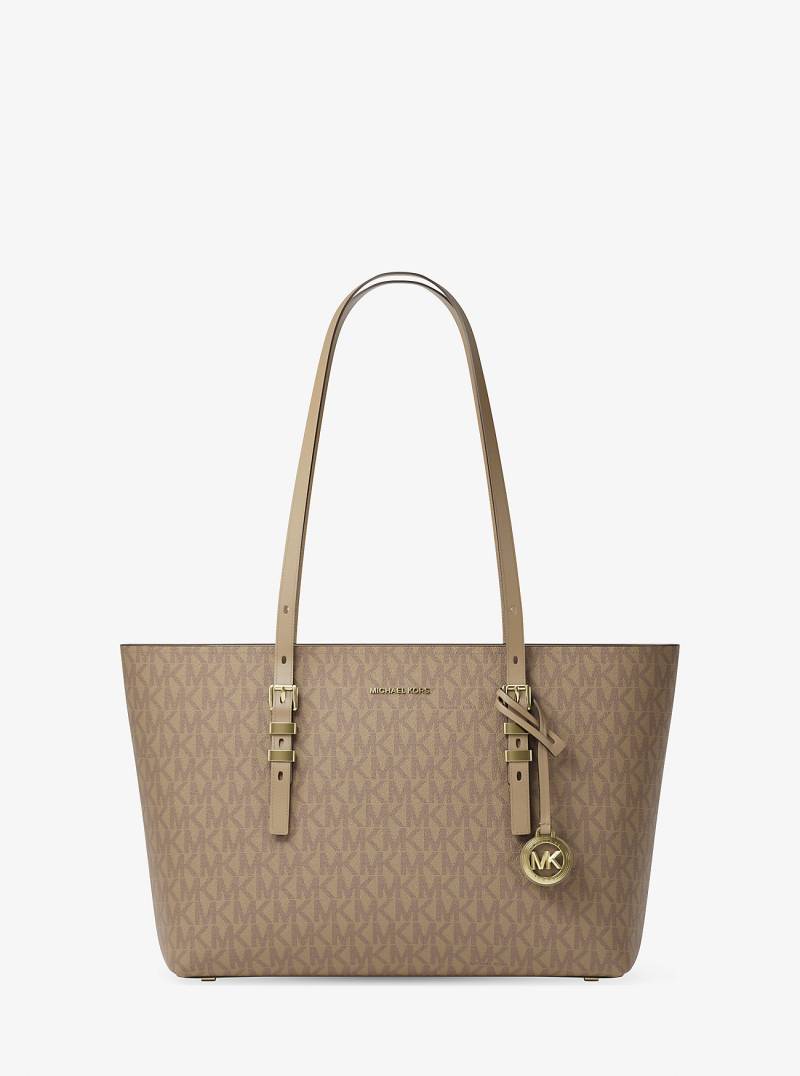 MK Shopper Quinn Medium Aus Signature-Logostoff Und Leder - Natur - Michael Kors von MICHAEL Michael Kors