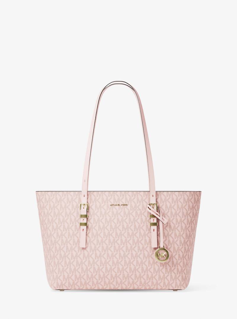 MK Shopper Quinn Medium Aus Signature-Logostoff Und Leder - Rosa - Michael Kors von MICHAEL Michael Kors