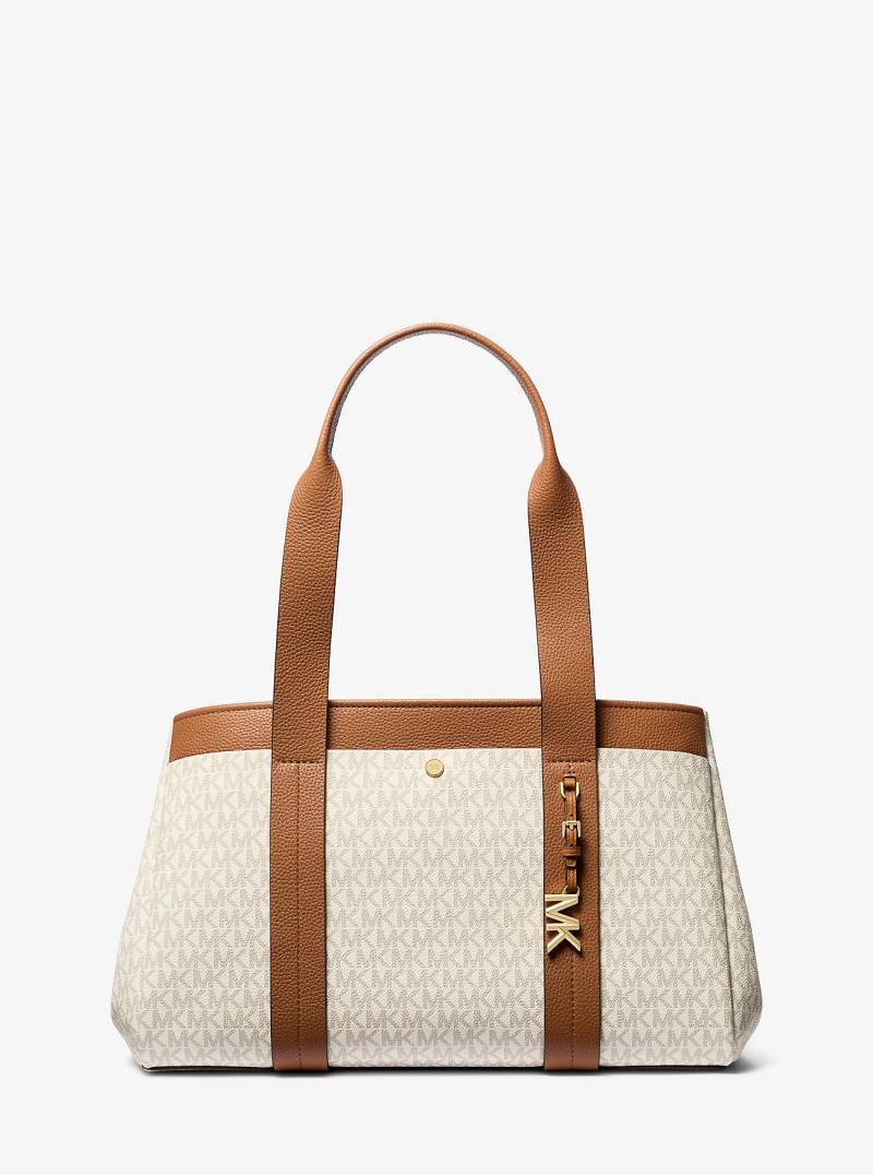 MK Shopper Romee Large Aus Signature-Logostoff Und Leder - Natur - Michael Kors MK Shopper Romee Large Aus Signature-Logostoff Und Leder - Natur - Michael Kors von MICHAEL Michael Kors