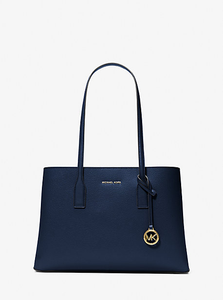 MK Shopper Ruthie Medium Aus Gekrispeltem Leder - Blau - Michael Kors von MICHAEL Michael Kors