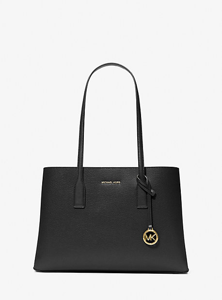 MK Shopper Ruthie Medium Aus Gekrispeltem Leder - Schwarz - Michael Kors von MICHAEL Michael Kors