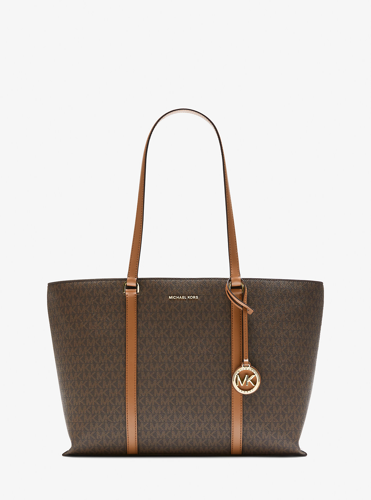 MK Shopper Temple Large Mit Signature-Logomuster - Braun - Michael Kors von MICHAEL Michael Kors