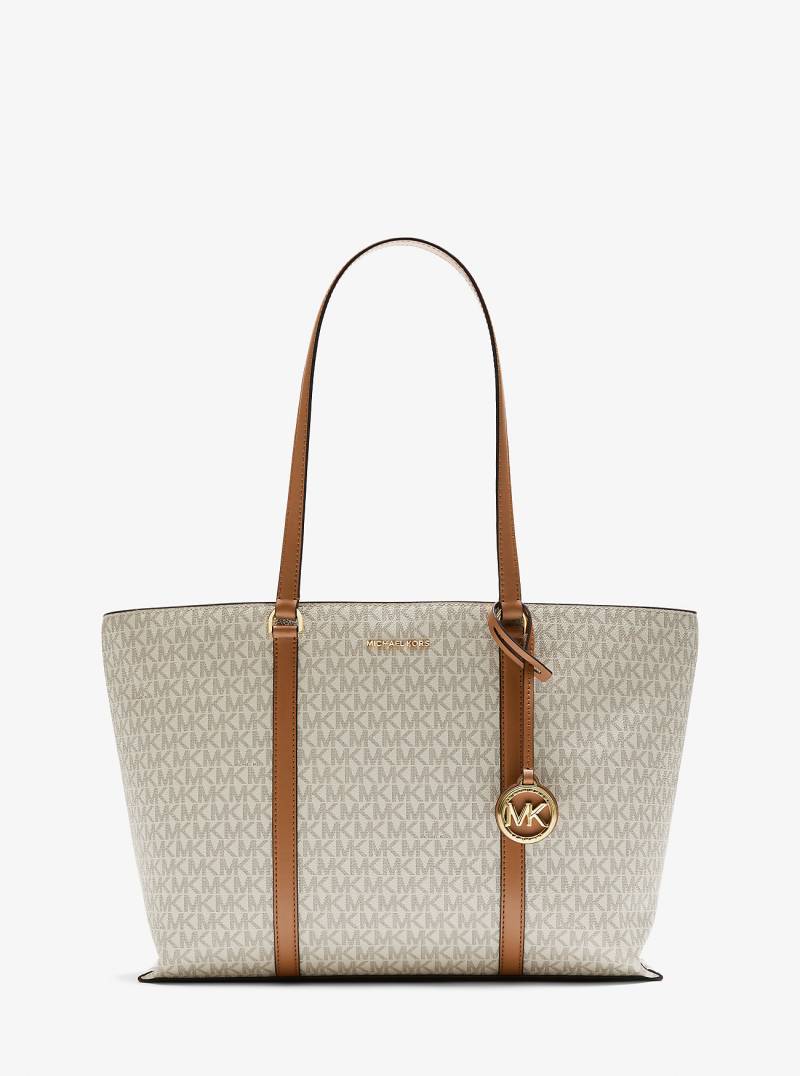 MK Shopper Temple Large Mit Signature-Logomuster - Natur - Michael Kors von MICHAEL Michael Kors
