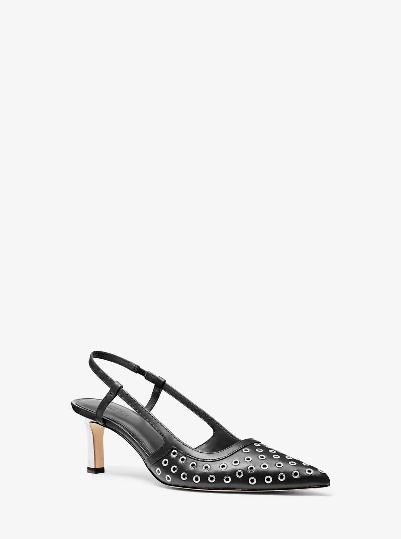 MK Slingpumps Alora Aus Leder Mit Ösen - Schwarz - Michael Kors von MICHAEL Michael Kors