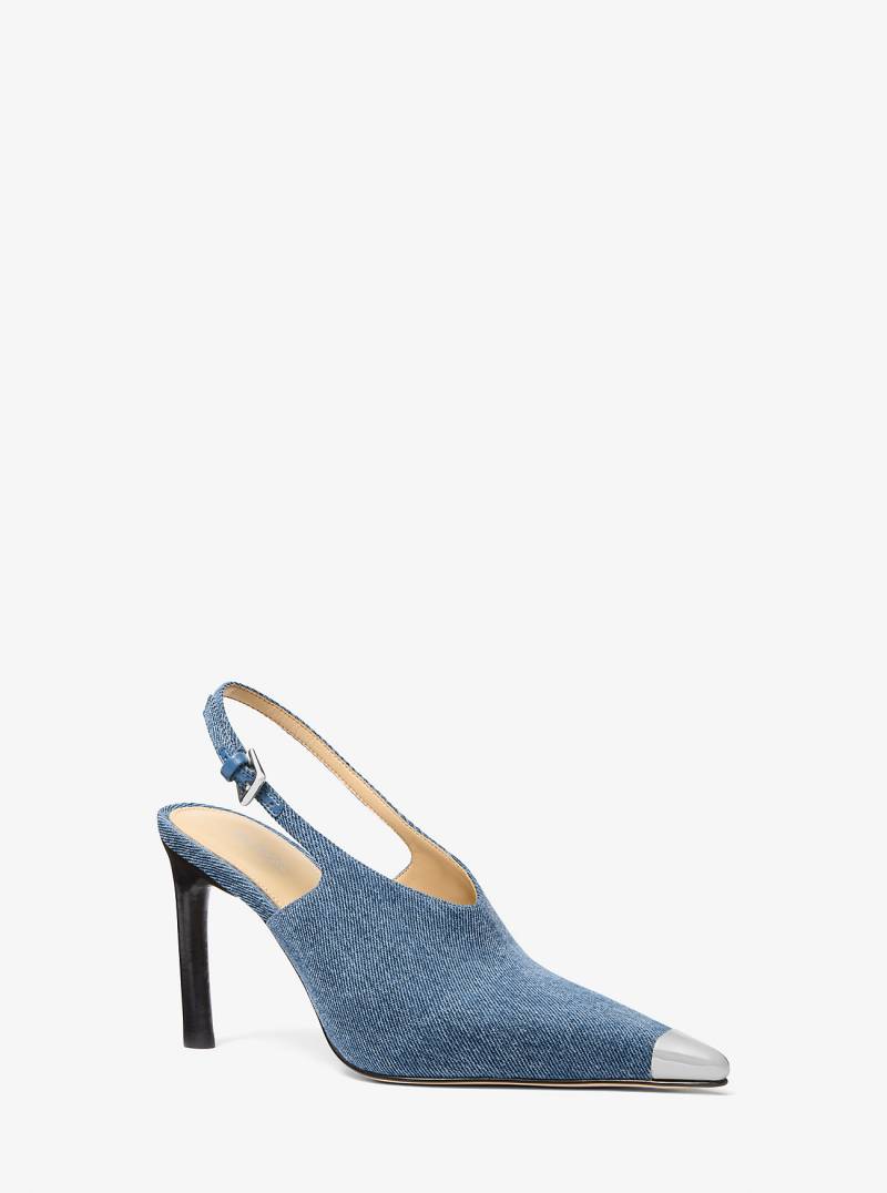 MK Slingpumps Kasia Aus Denim - Blau - Michael Kors von MICHAEL Michael Kors