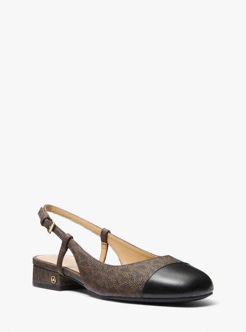 MK Slingpumps Perla Flex Mit Signature-Logomuster - Braun - Michael Kors von MICHAEL Michael Kors