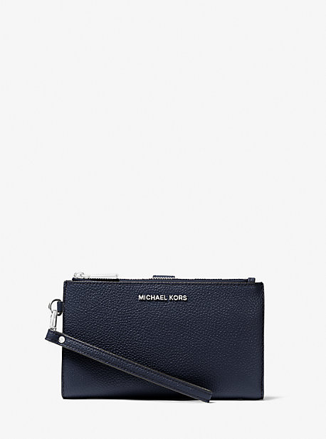 MK Smartphone-Brieftasche Adele Aus Gekrispeltem Leder - Navyblau(Blau) - Michael Kors von MICHAEL Michael Kors