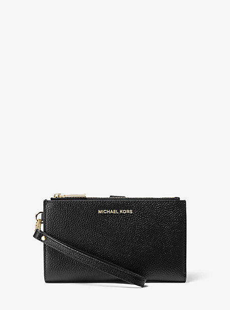 MK Smartphone-Brieftasche Adele Aus Gekrispeltem Leder - Schwarz - Michael Kors von MICHAEL Michael Kors