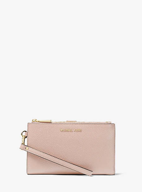 MK Smartphone-Brieftasche Adele Aus Gekrispeltem Leder - Rosa - Michael Kors von MICHAEL Michael Kors