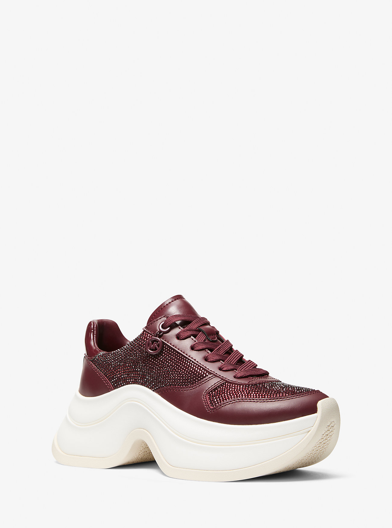MK Sneaker Arla Aus Leder In Metallic-Optik - Rot - Michael Kors von MICHAEL Michael Kors