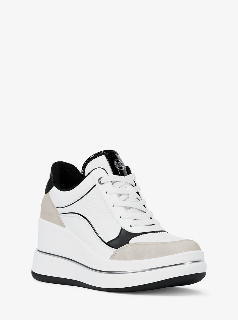 MK Sneaker Emmy Aus Materialmix Mit Keilabsatz - Schwarz - Michael Kors von MICHAEL Michael Kors