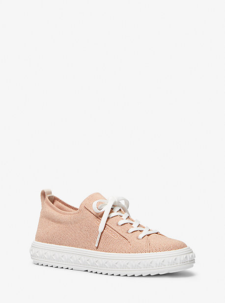 MK Sneaker Grove Aus Strick In Metallic-Optik - Rosa - Michael Kors von MICHAEL Michael Kors