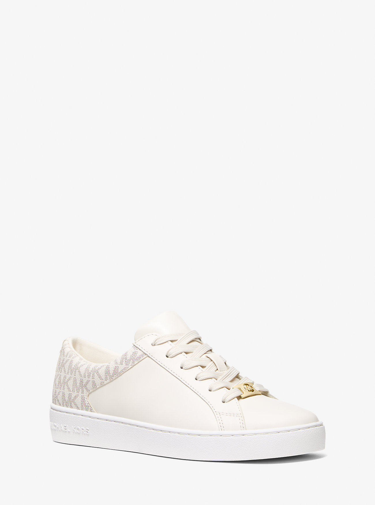 MK Sneaker Keaton Aus Leder Mit Signature-Logomuster - Natur - Michael Kors von MICHAEL Michael Kors