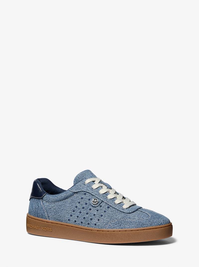 MK Sneaker Scotty Aus Denim - Weiss - Michael Kors von MICHAEL Michael Kors
